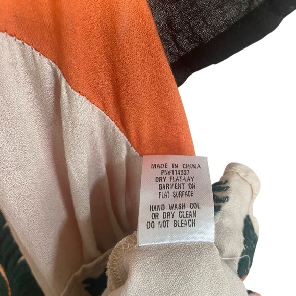 THML Embroidered Cotton Bohemian Scoop Neck Cotton Peplum Top Size Large - Picture 6 of 7